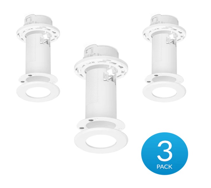 Ubiquiti Ceiling Mount 3 Pack, Compatible with U6 Mesh FlexHD, Mounts to a Drop Ceiling Tile, Drywall Ceiling, or Solid Ceiling,