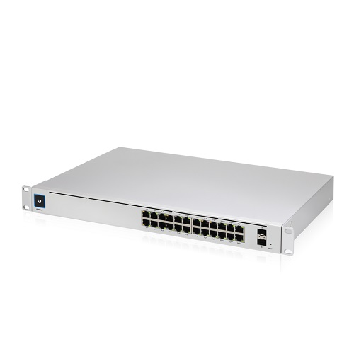 Ubiquiti UniFi 24 port Managed Gigabit Layer2  Layer3 Switch, Auto-sensing 802.3at PoE+  802.3bt PoE, SFP+, Touch Display - 400W GEN2,