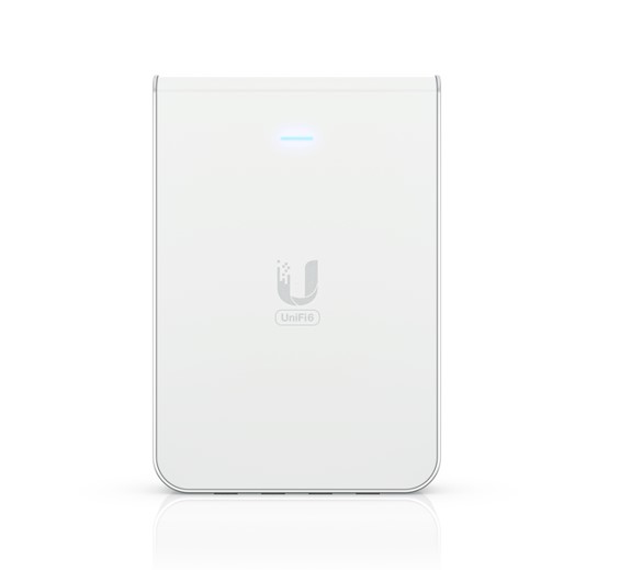 Ubiquiti UniFi Wi-Fi 6 In-Wall Wall-mounted Access Point with a Built-in PoE Switch,115 m²  Coverage
