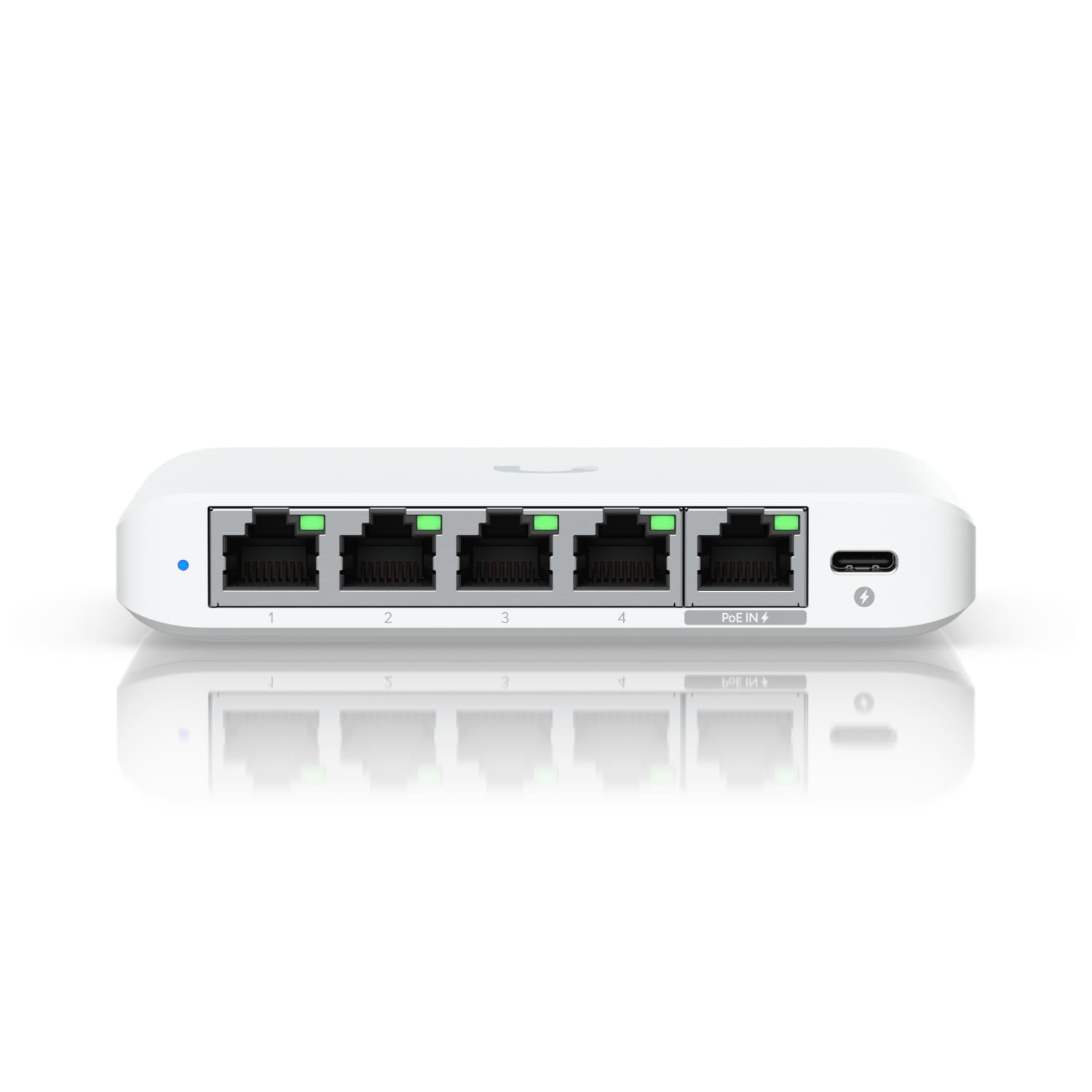 Ubiquiti Flex Mini 2.5G, (4) 2.5 GbE Ports, (1) 2.5 GbE PoE Input Port for Power,