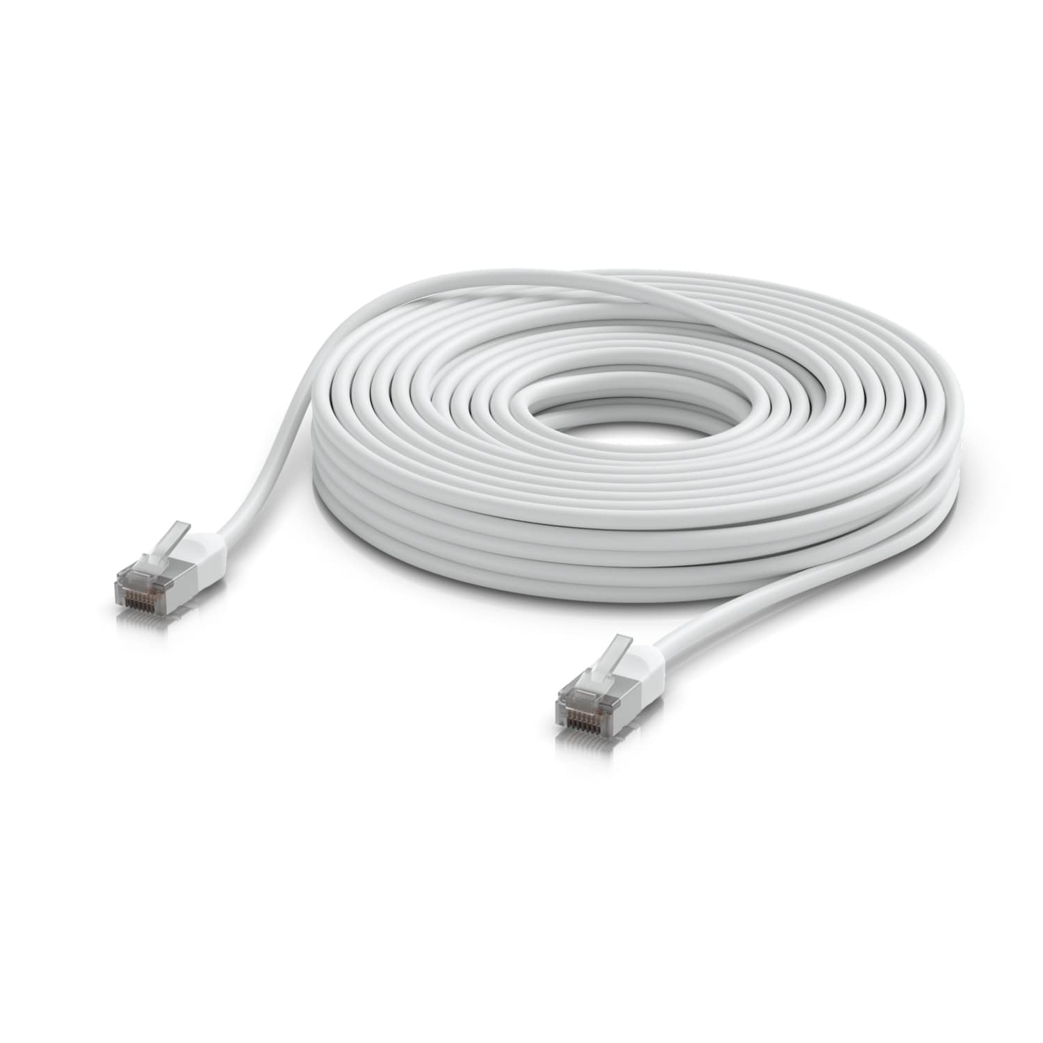 Ubiquiti UniFi Premium Patch Cable Outdoor, 15M, White, Ultra-thin, Rugged, Shielded Patch, Designed Optimized, For 10 GbE Networking