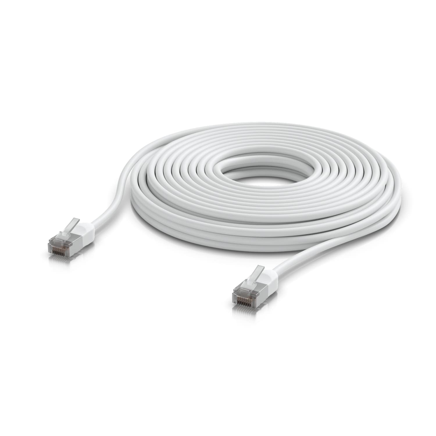 Ubiquiti UniFi Premium Patch Cable Outdoor, 12M, White, Ultra-thin, Rugged, Shielded Patch, Designed Optimized, For 10 GbE Networking