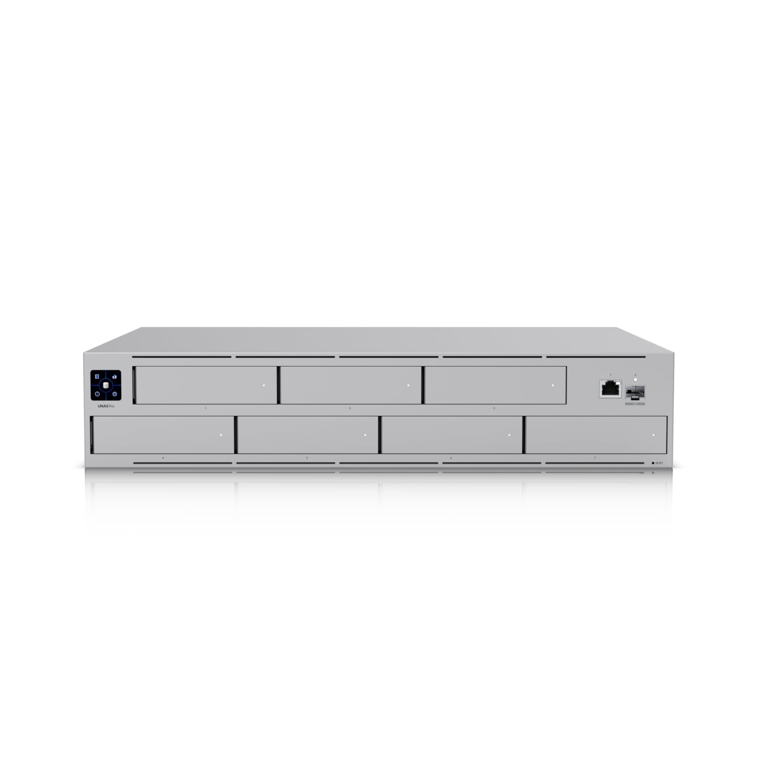 Ubiquiti UNAS Pro 2U Rack-mount NAS, (7) 2.5/3.5" Drive Bays 10 Gbps Performance Designed For Large-scale File Storage  Sharing