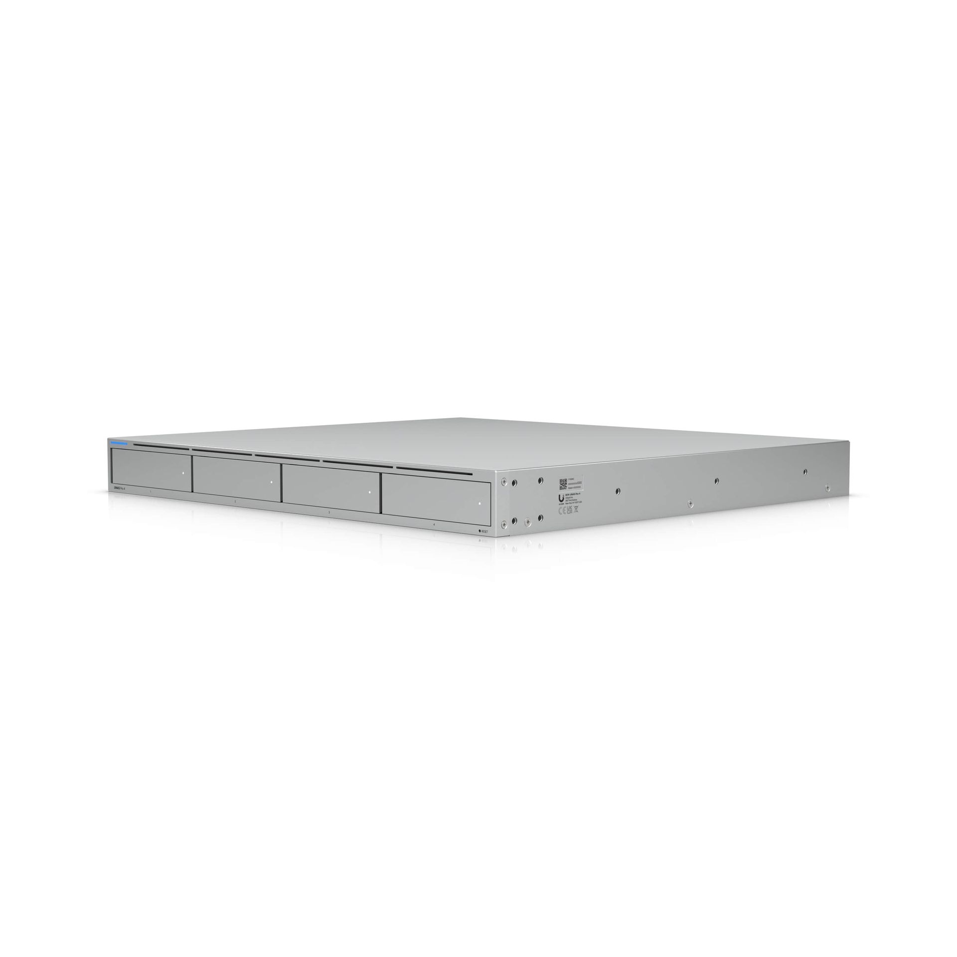 Ubiquiti UNAS Pro 4, 1U Rack-Mount NAS(4) 2.5/3.5"HDD Bays(2) M.2NVMe SSD, Fast Access, Low Latency, High-Availability 10Gbps,Large Storage