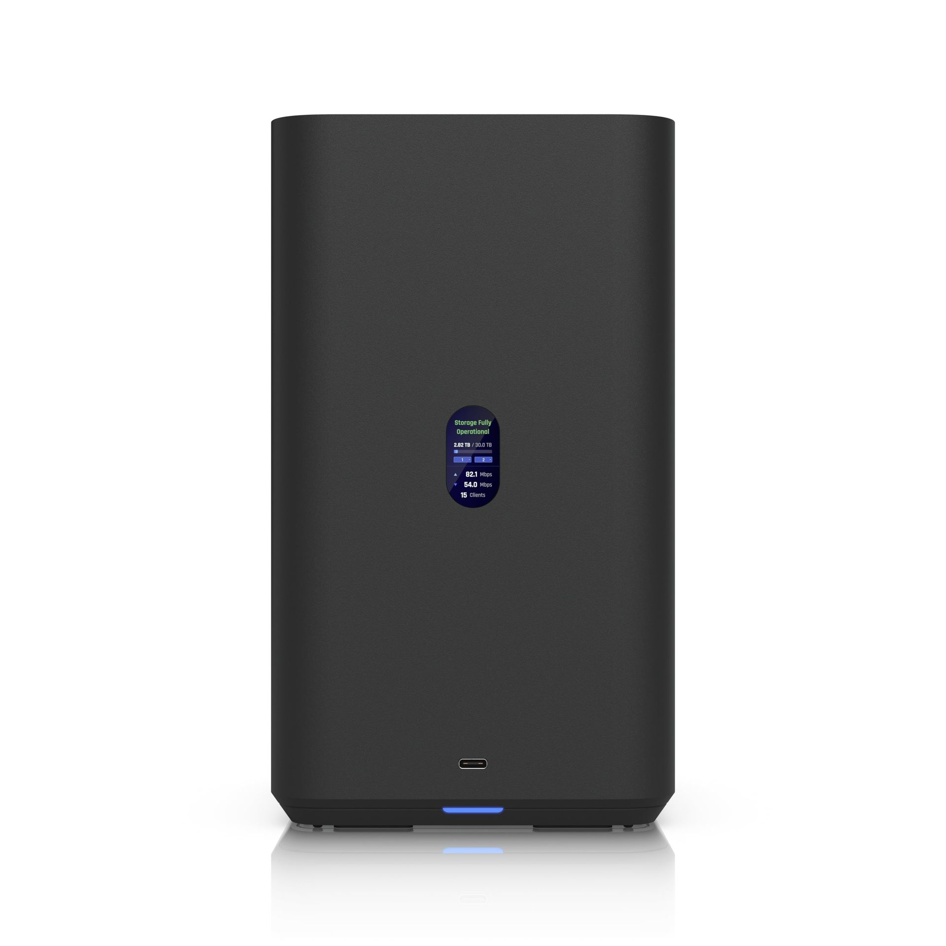 Ubiquiti UNAS 2, Black, UniFi Network Attached Storage (2)3.5" HDD Bays, 2.5 GbE Networking, USB-C Connectivity, PoE++ Adapter, All In Compact Foot.