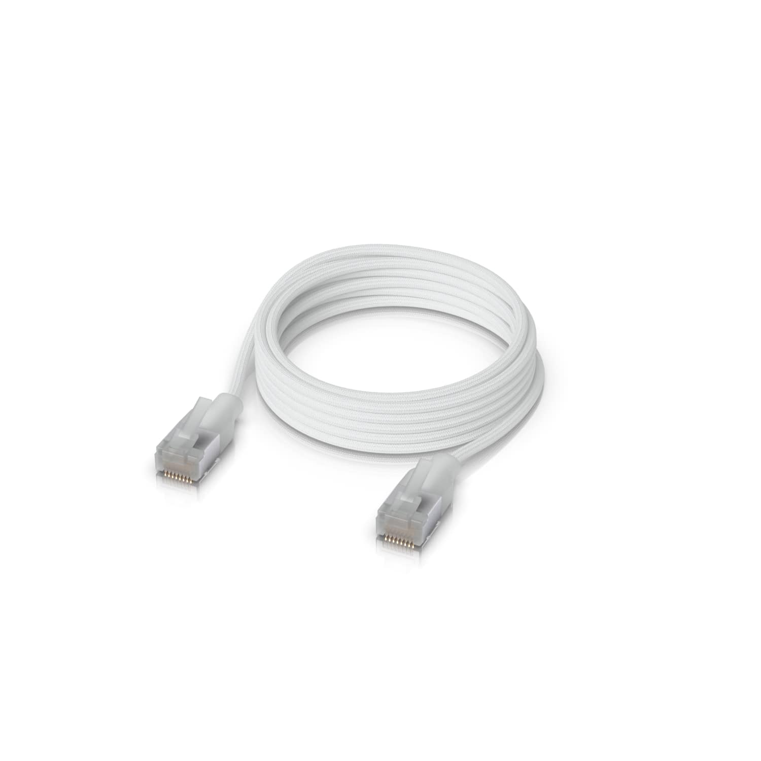 Ubiquiti UniFi Premium Patch Cable, 5M, White, Ultra-thin Braided Patch Cable, Designed And Optimized For 10 GbE Networking.