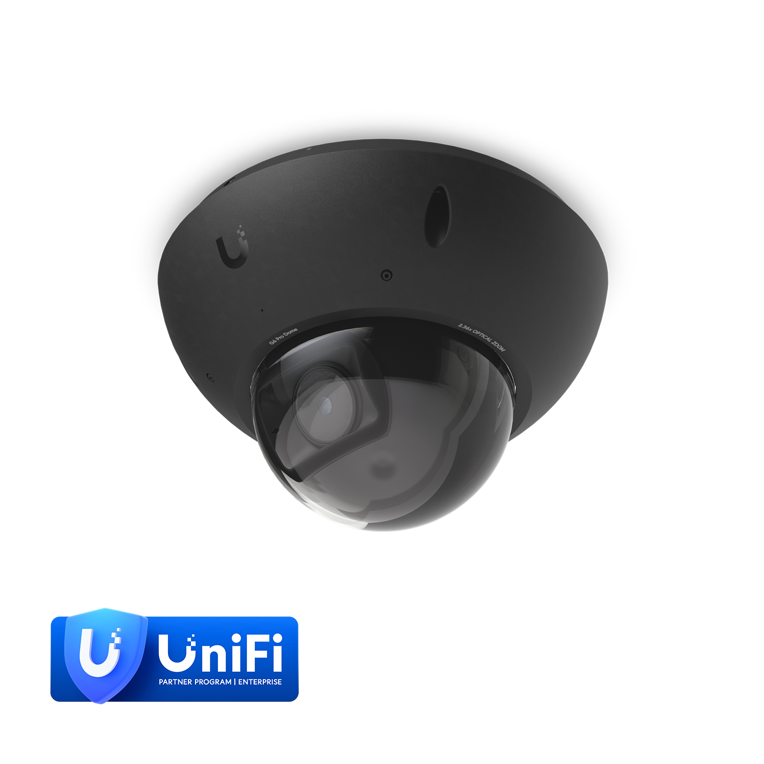 Ubiquiti G6 Pro Dome, Black,All-Weather Vandal-Proof 4K PoE+, Multi-TOPS AI,2.36x Optic Zoom, 1/1.2" CMOS Sensor, IR Night Vision *Avail For Deal Reg*
