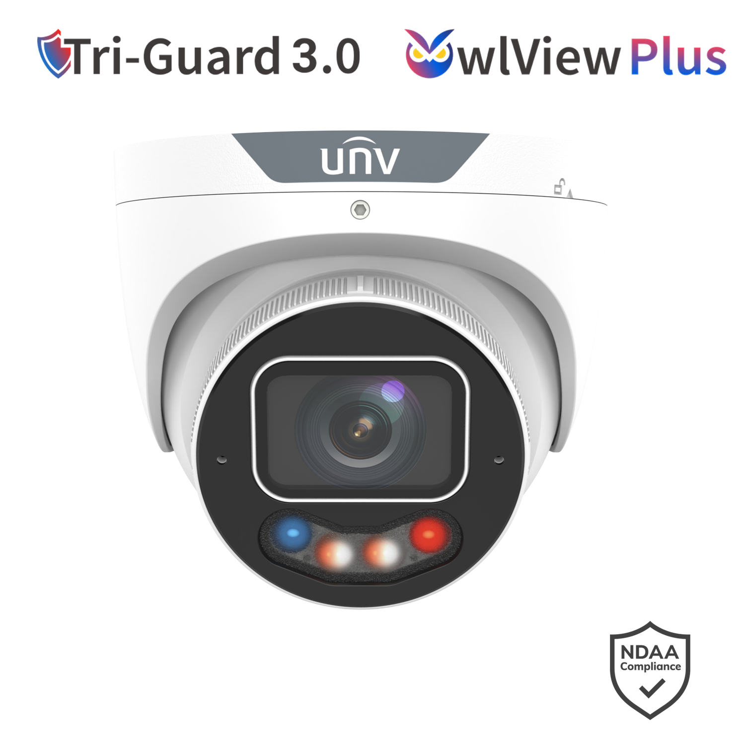 Uniview 8MP TriGuard OWLVIEW PLUS Turret FIXED LENS Camera