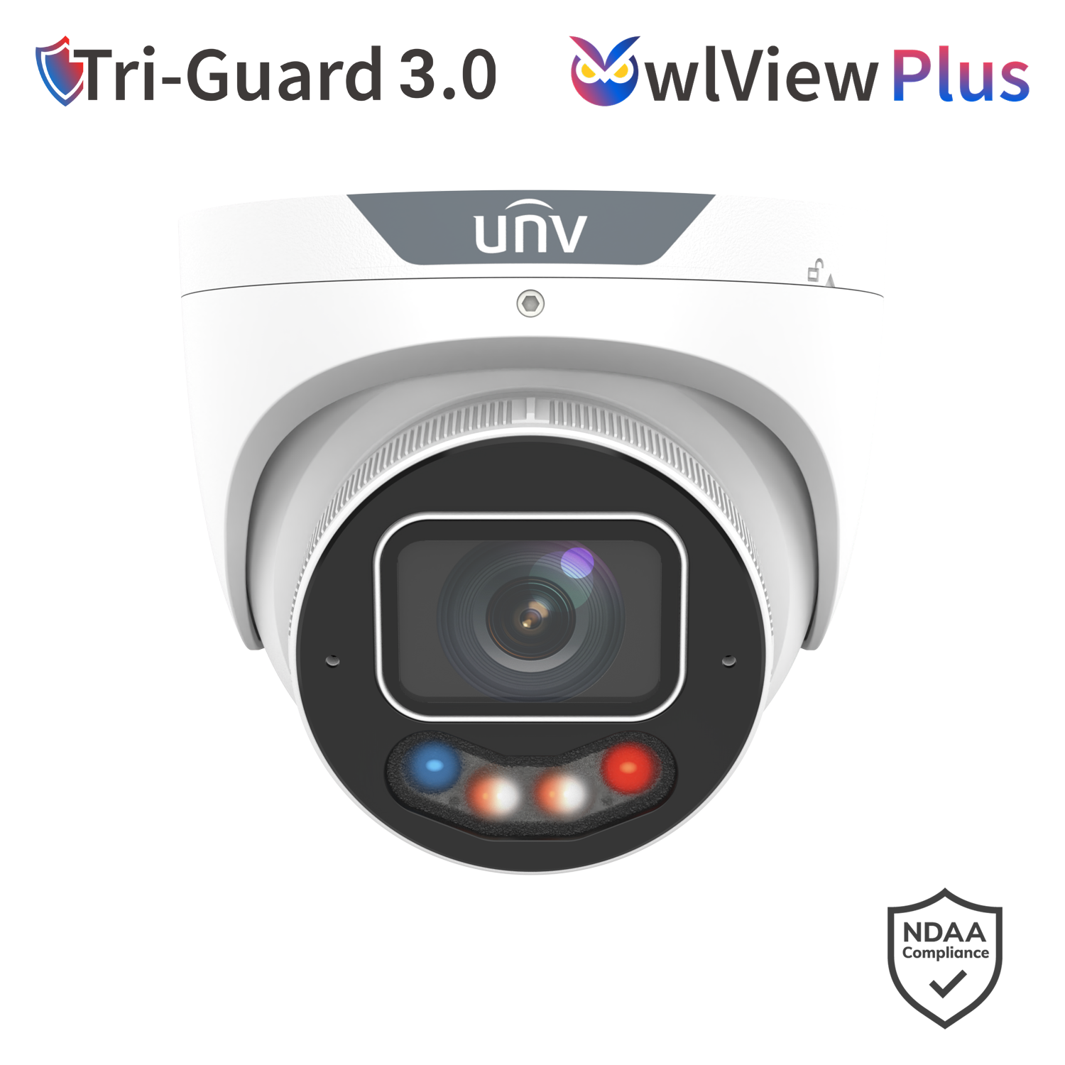 UNV 8MP TriGuard OWLVIEW PLUS Turret MOTORISED Camera